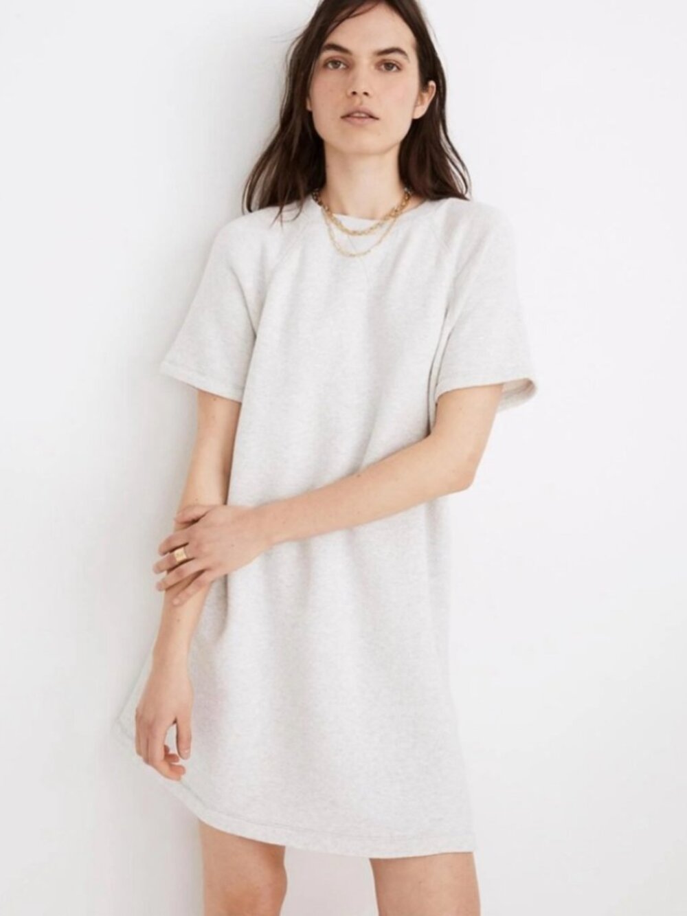 Madewell MWL Airyterry Sweatshirt Tee Dress Sz Small